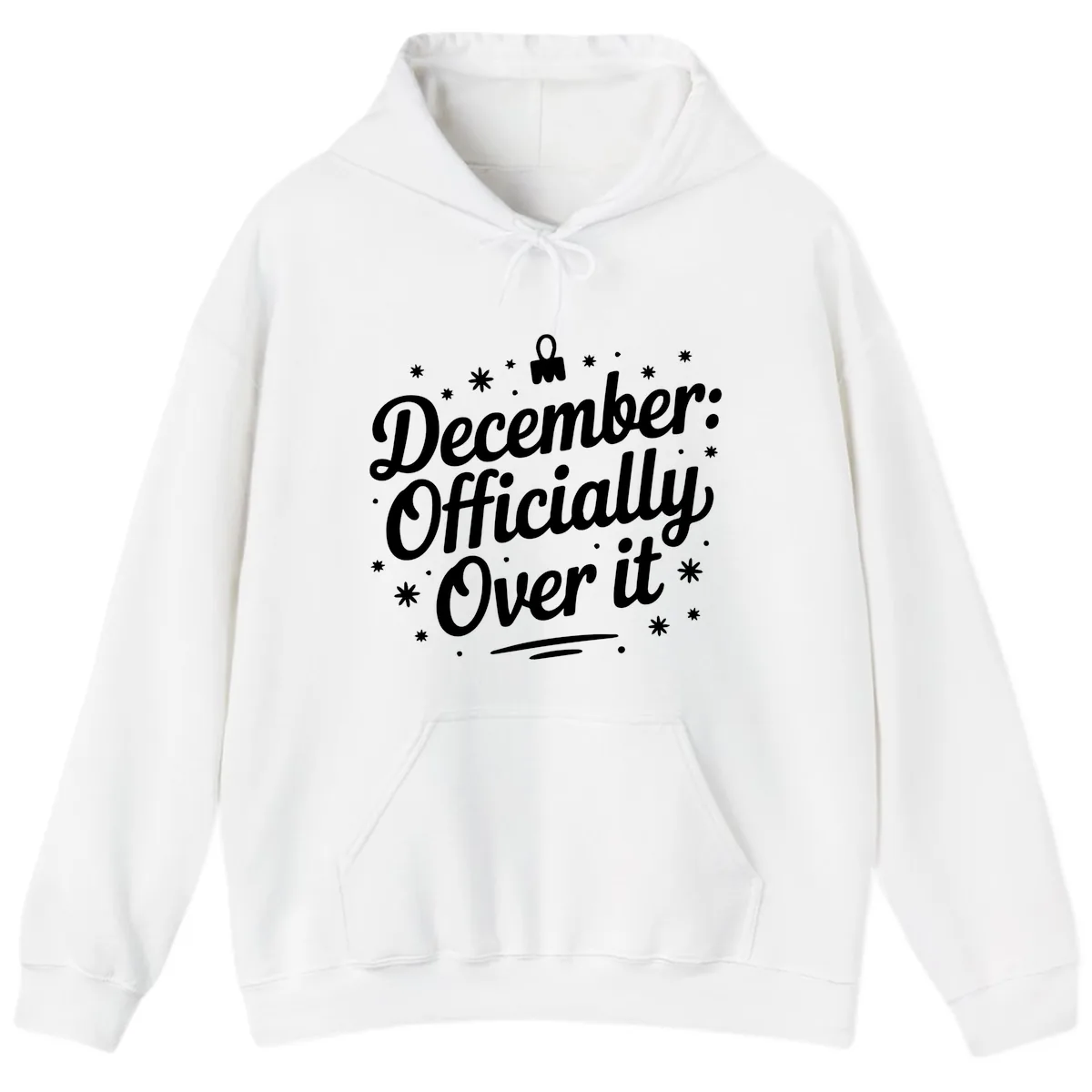 December Officially Over It Hoodie in White